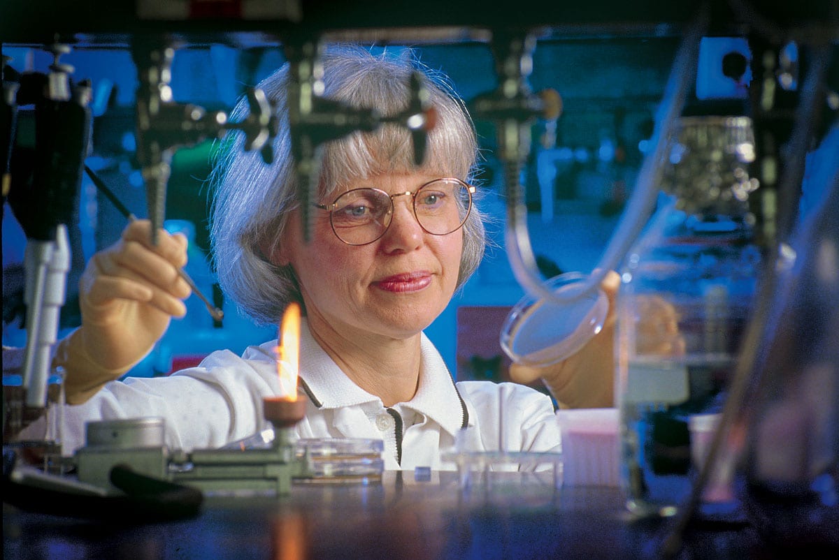 A scientist at work photographed by Bruce Johnson Studios