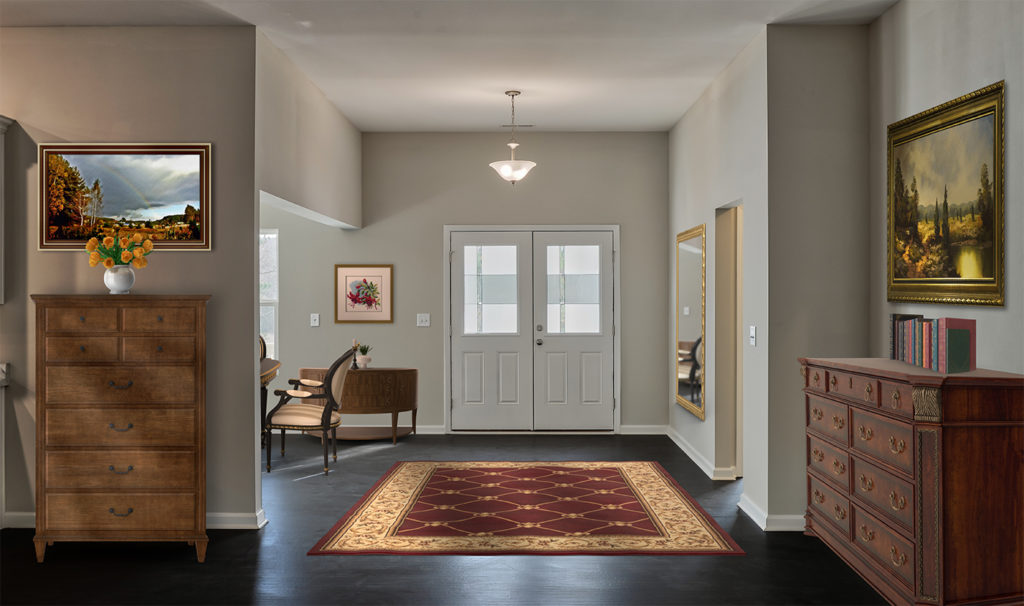Image shows Examples of virtual staging by Raleigh Digital Creators Bruce Johnson Studios