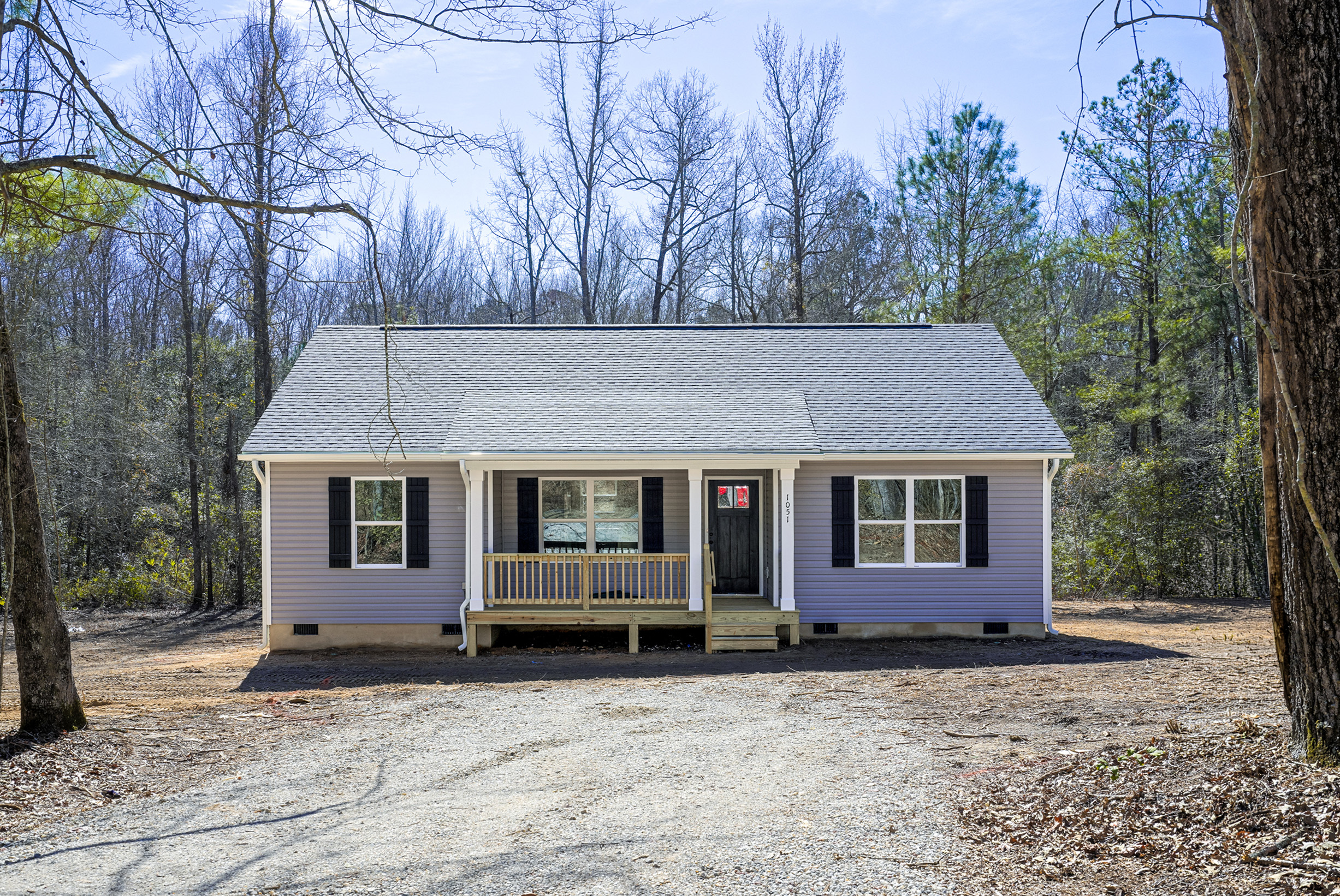 Before image of digital exterior staging and creation of image of finished project